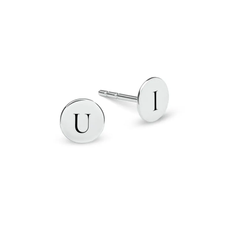 Letter Stud Earrings in 14k Gold sold by Haverhill