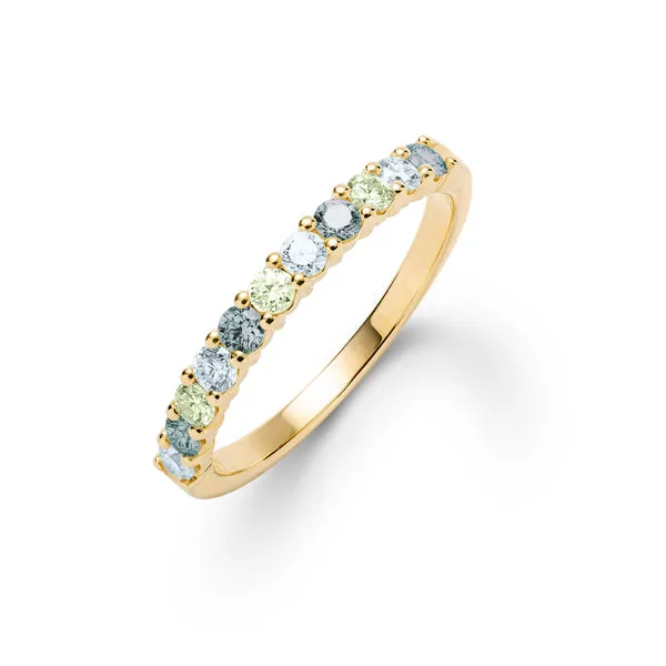 Personalized Rosecliff Birthstone Stackable Ring in 14k Gold sold by Haverhill