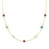 Personalized Classic 7 Birthstone Necklace in 14k Gold sold by Haverhill