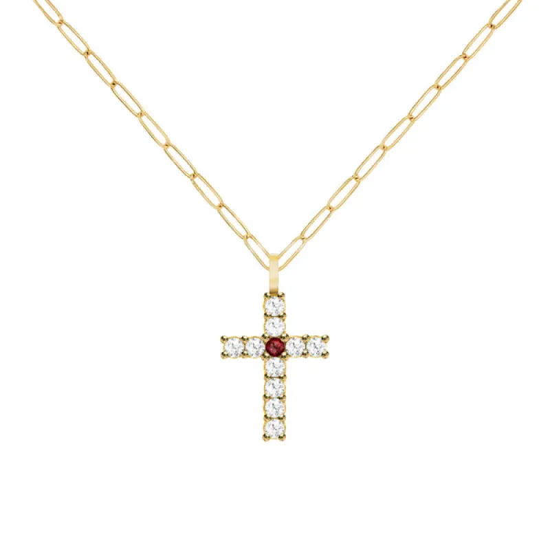 Personalized Rosecliff Cross Pendant in 14k Gold sold by Haverhill