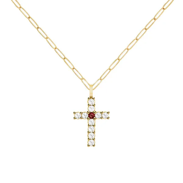 Personalized Rosecliff Cross Pendant in 14k Gold sold by Haverhill