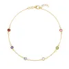 Personalized Classic 6 Birthstone Bracelet in 14k Gold sold by Haverhill