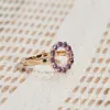 Personalized Rosecliff Small Circle Birthstone Ring in 14k Gold sold by Haverhill