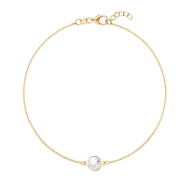 Personalized Grand 1 Birthstone Bracelet in 14k Gold sold by Haverhill