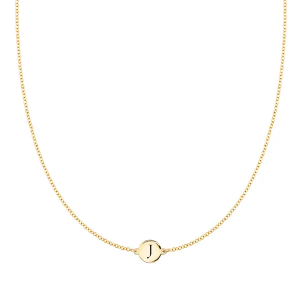 Personalized 1 Letter Necklace in 14k Gold sold by Haverhill
