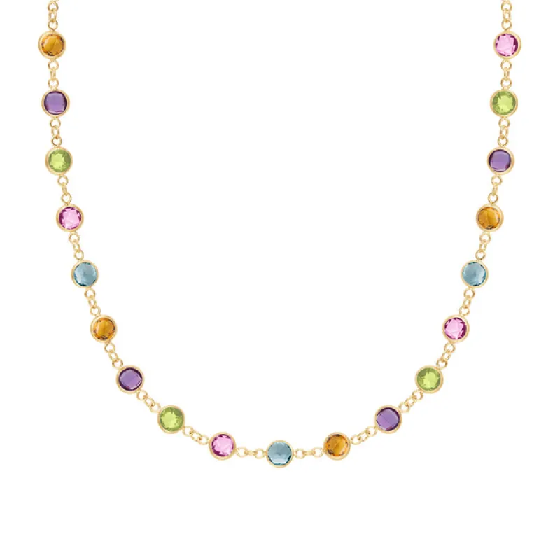 Personalized Newport Birthstone Necklace in 14k Gold sold by Haverhill