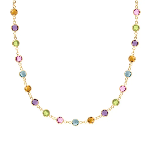 Personalized Newport Birthstone Necklace in 14k Gold sold by Haverhill