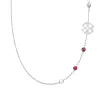 Personalized Classic Clover & 4 Birthstone Necklace in 14k Gold sold by Haverhill