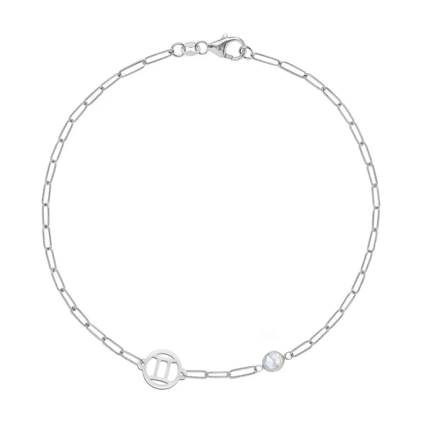 Personalized Zodiac & Birthstone Adelaide Mini Bracelet in 14k Gold sold by Haverhill