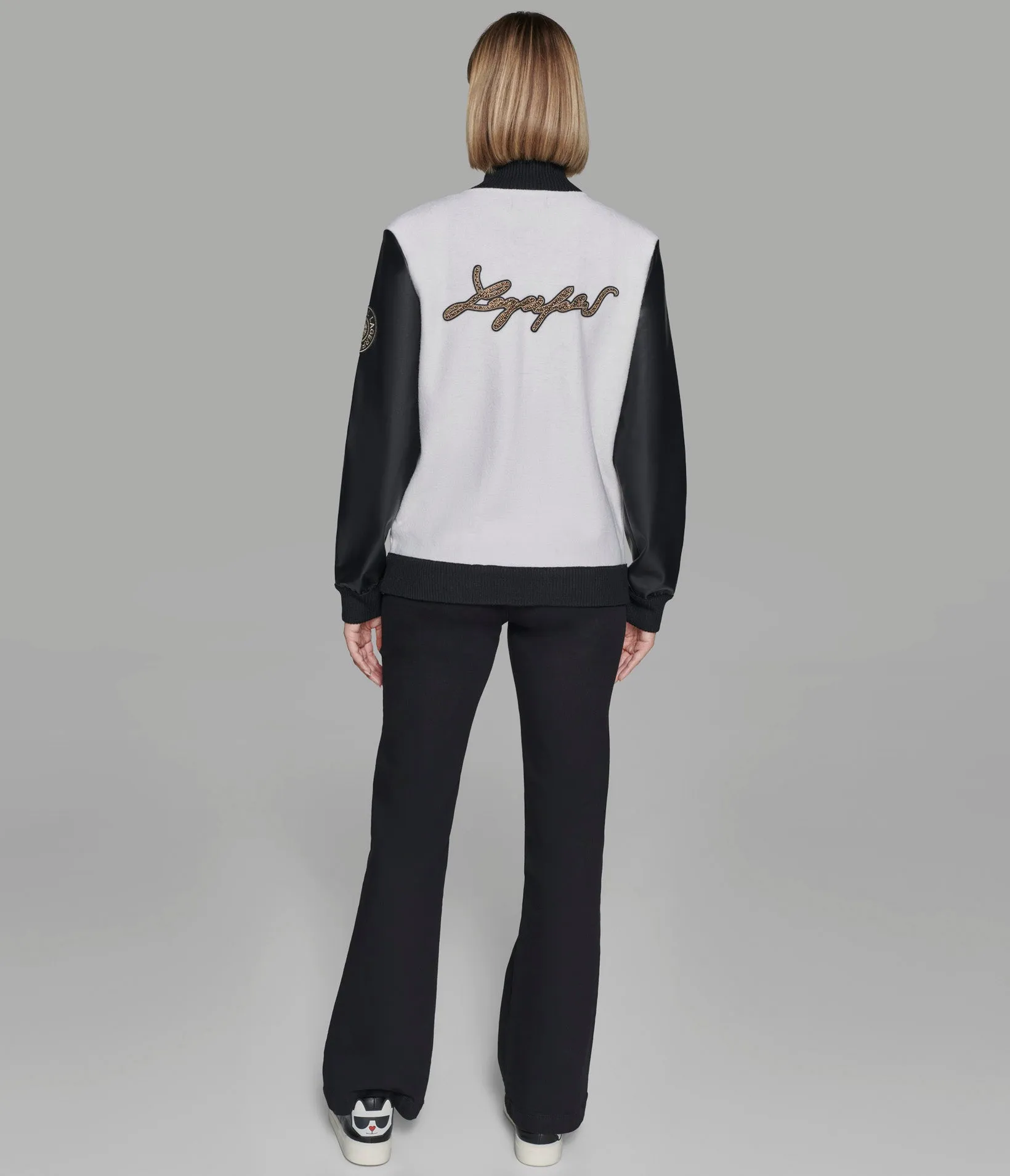 LOGO PATCH DUO VARSITY JACKET sold by Karl Lagerfeld Paris product image thumbnail 2