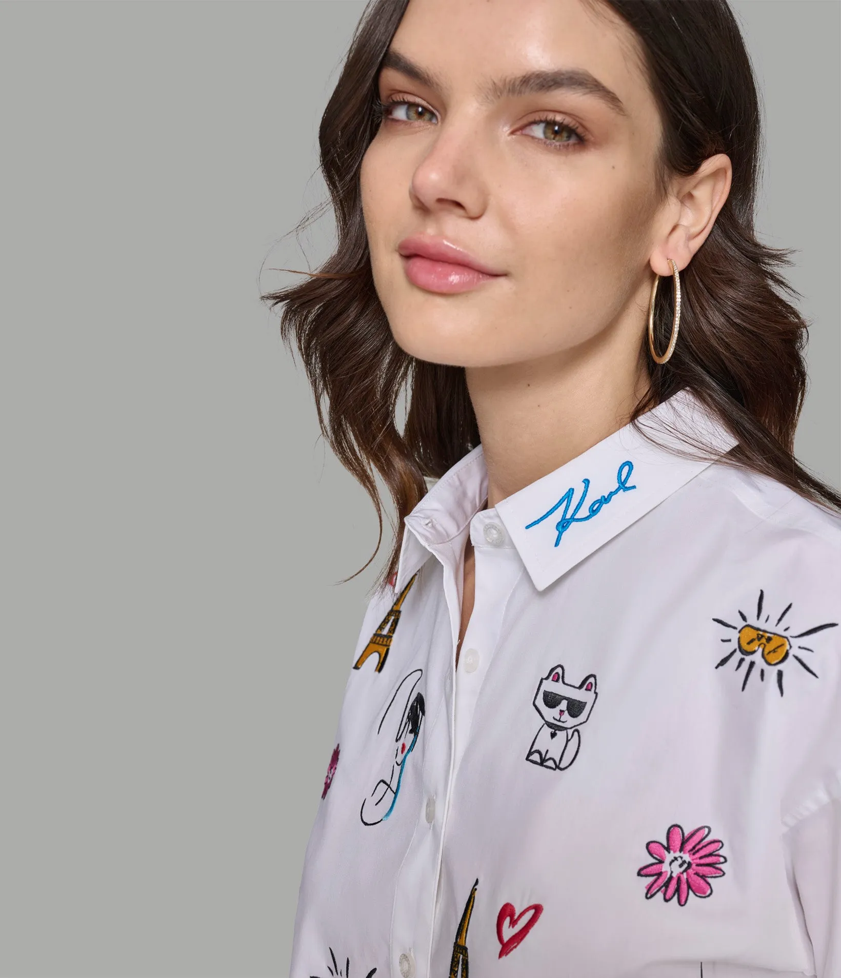 WHIMSY WHITE SHIRT sold by Karl Lagerfeld Paris product image thumbnail 4