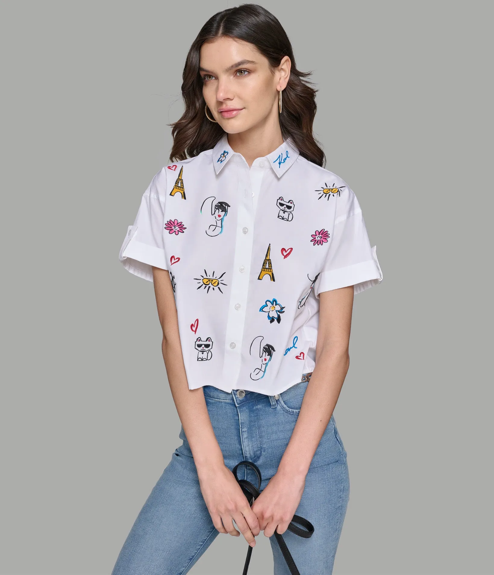 WHIMSY WHITE SHIRT sold by Karl Lagerfeld Paris