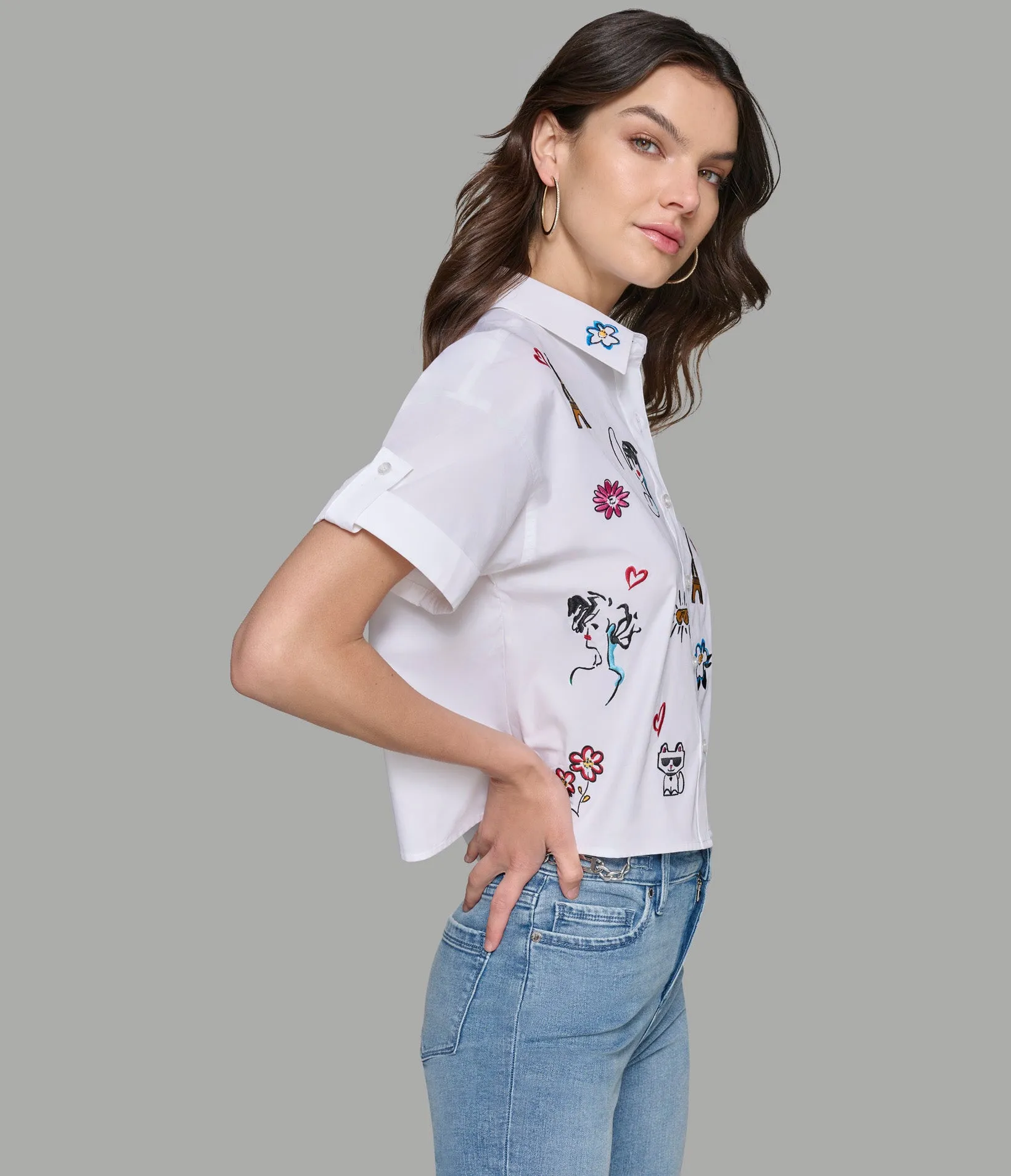 WHIMSY WHITE SHIRT sold by Karl Lagerfeld Paris product image thumbnail 5