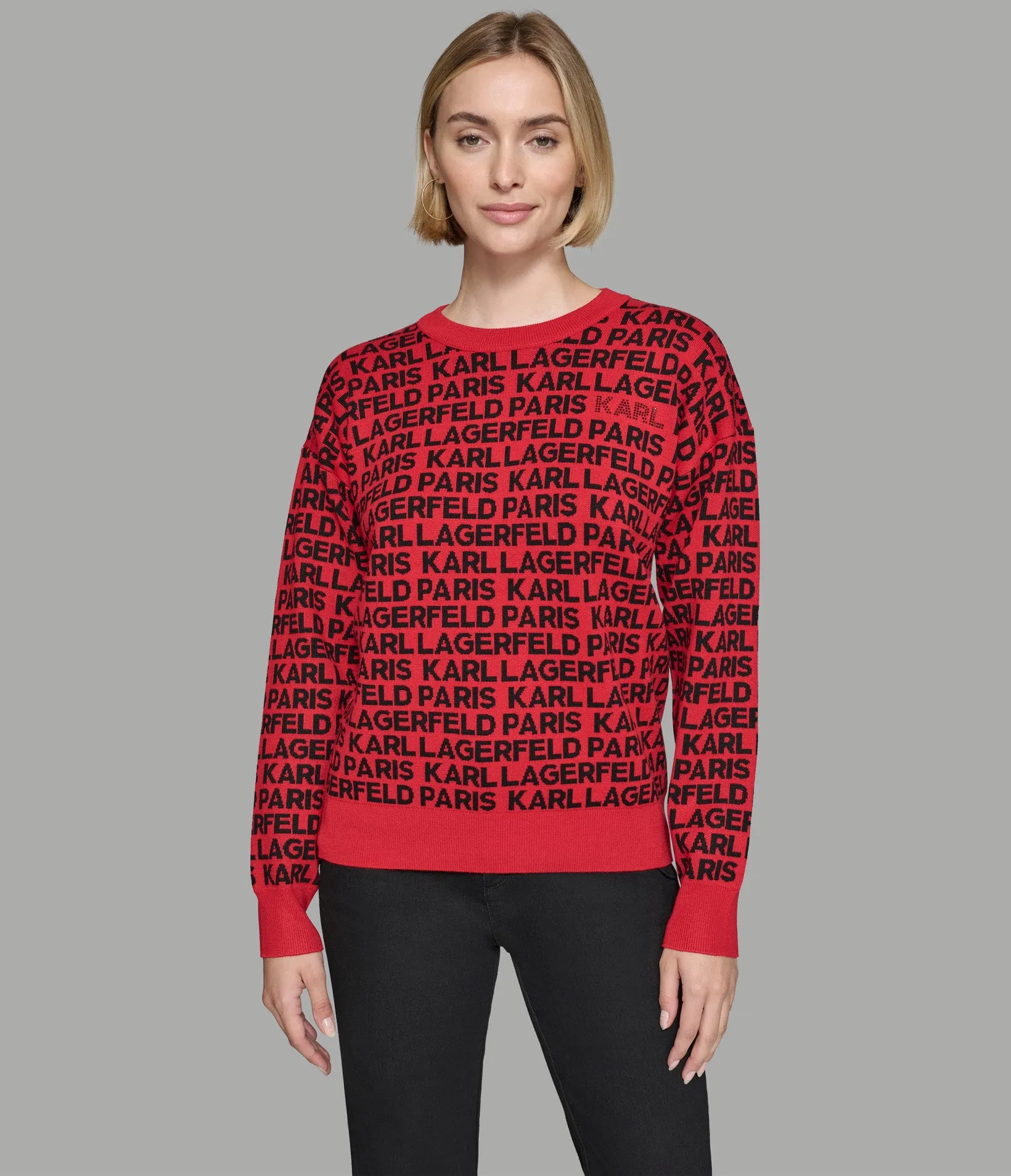 ALL OVER LOGO SWEATER sold by Karl Lagerfeld Paris