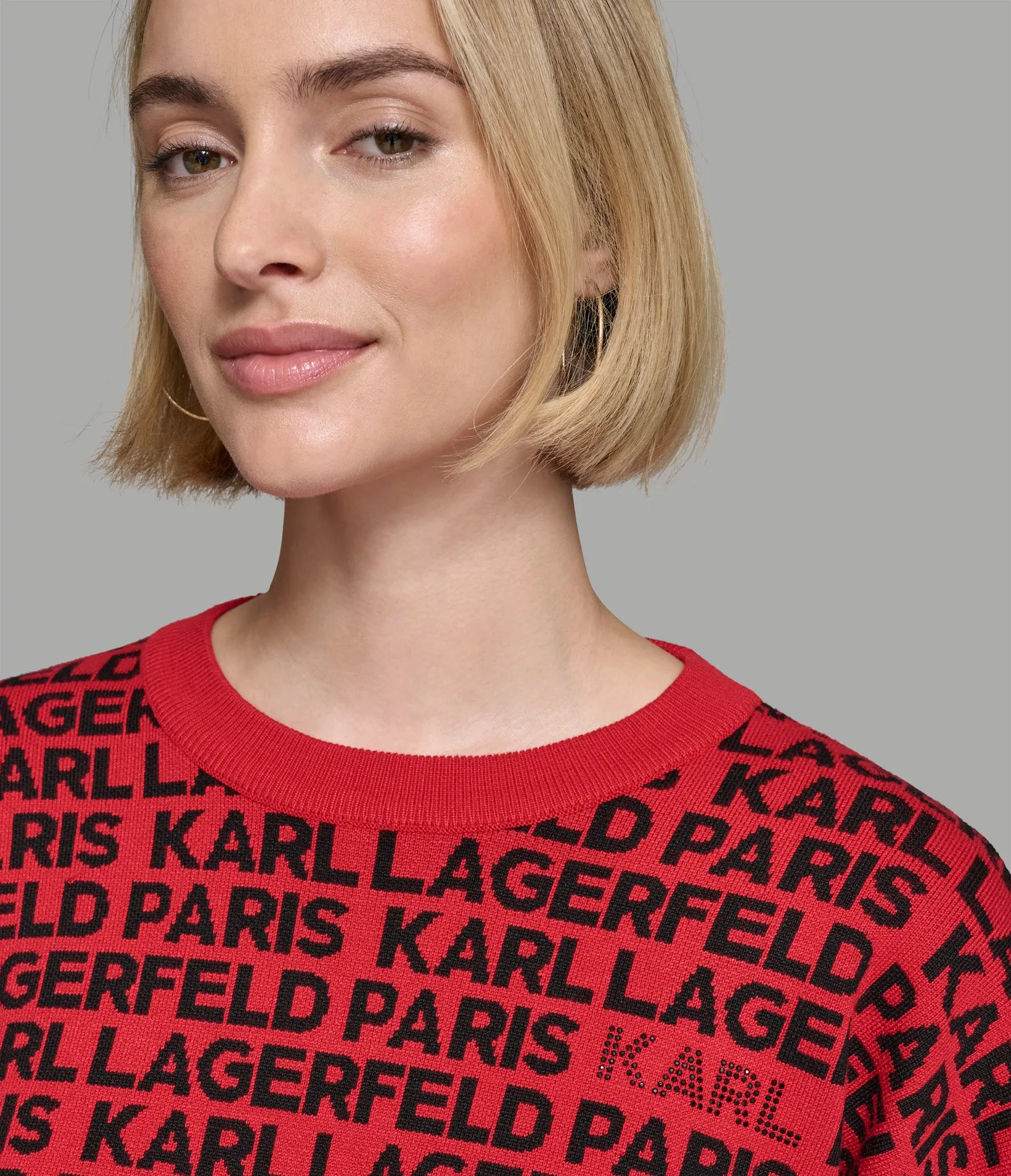 ALL OVER LOGO SWEATER sold by Karl Lagerfeld Paris product image thumbnail 5