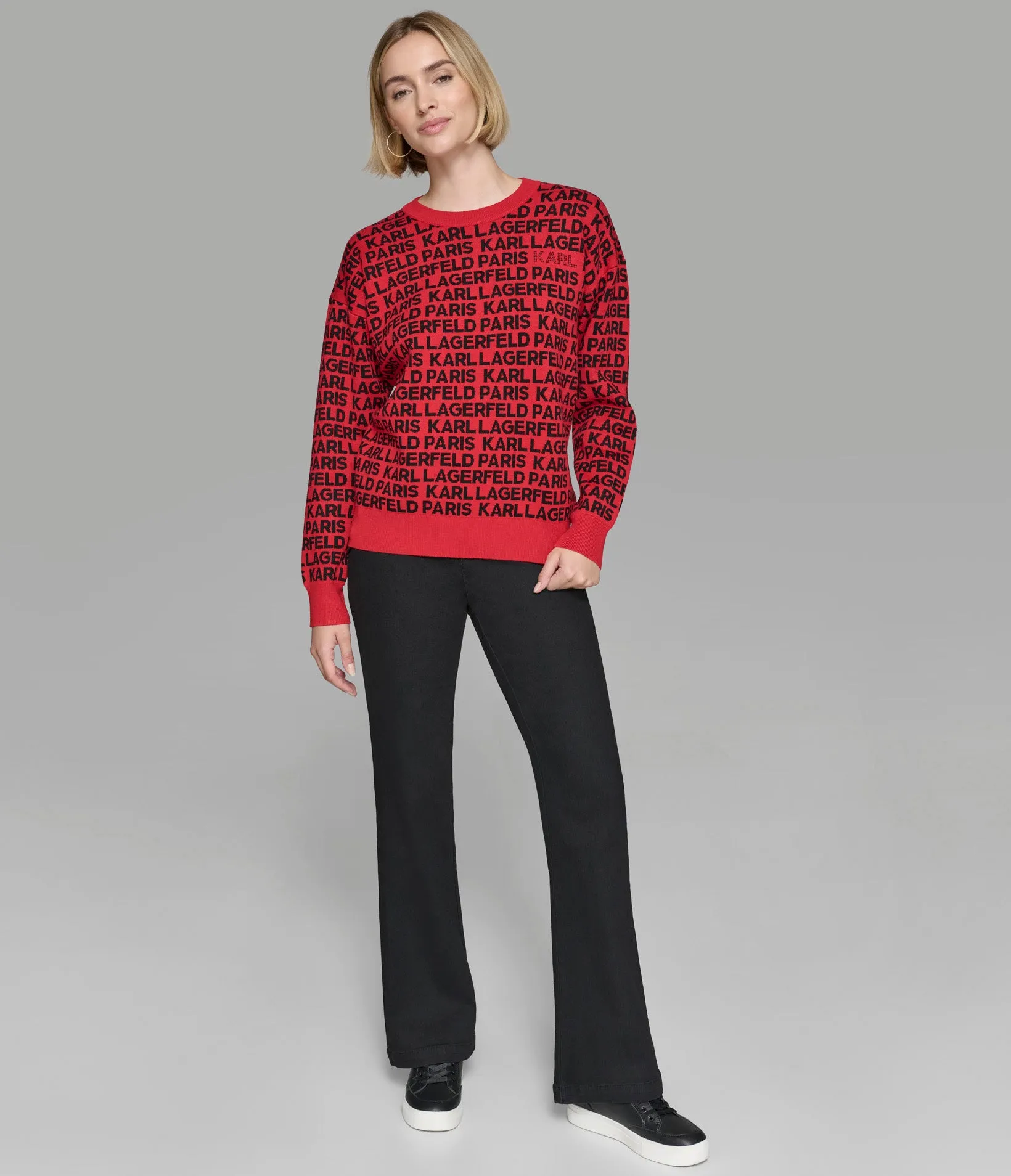 ALL OVER LOGO SWEATER sold by Karl Lagerfeld Paris product image thumbnail 4