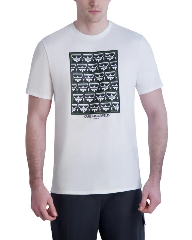 MULTIPLIED KOCKTAIL KARL SQUARE LOGO TEE sold by Karl Lagerfeld Paris