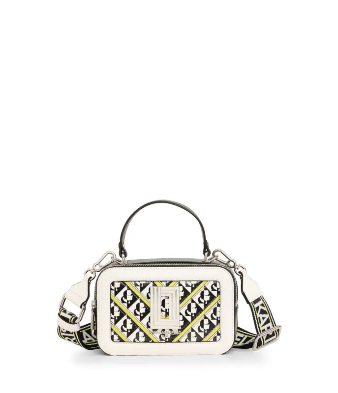 SIMONE DOUBLE KARL HEAD CAMERA BAG sold by Karl Lagerfeld Paris