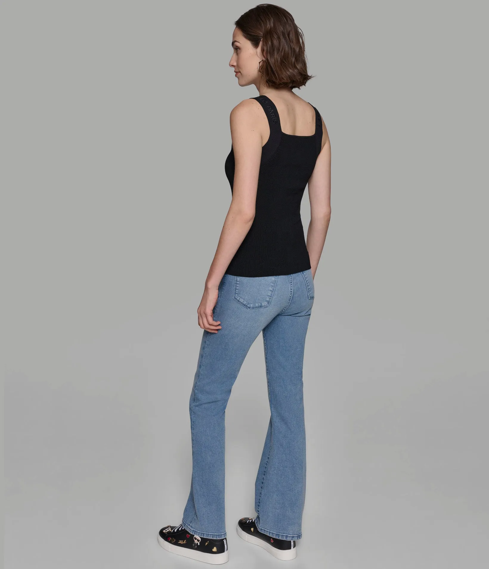 TONAL LOGO SWEATER TANK sold by Karl Lagerfeld Paris product image thumbnail 5