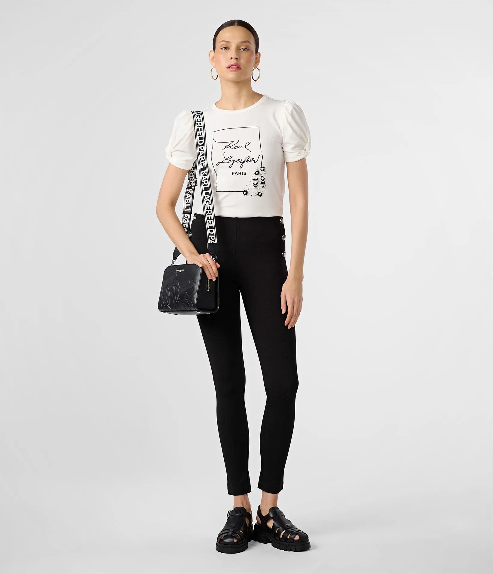 PUFF SLEEVE WHIMSY LOGO TEE sold by Karl Lagerfeld Paris product image thumbnail 4