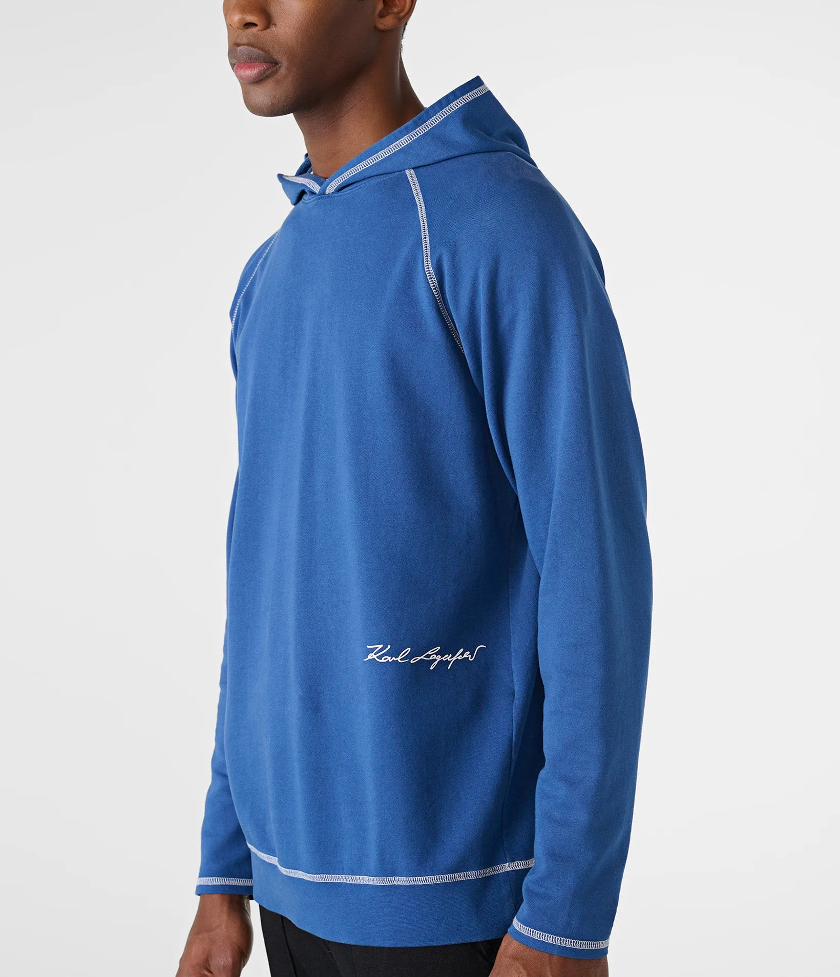 CONTRAST STITCHING RAGLAN SLEEVE HOODIE sold by Karl Lagerfeld Paris product image thumbnail 3