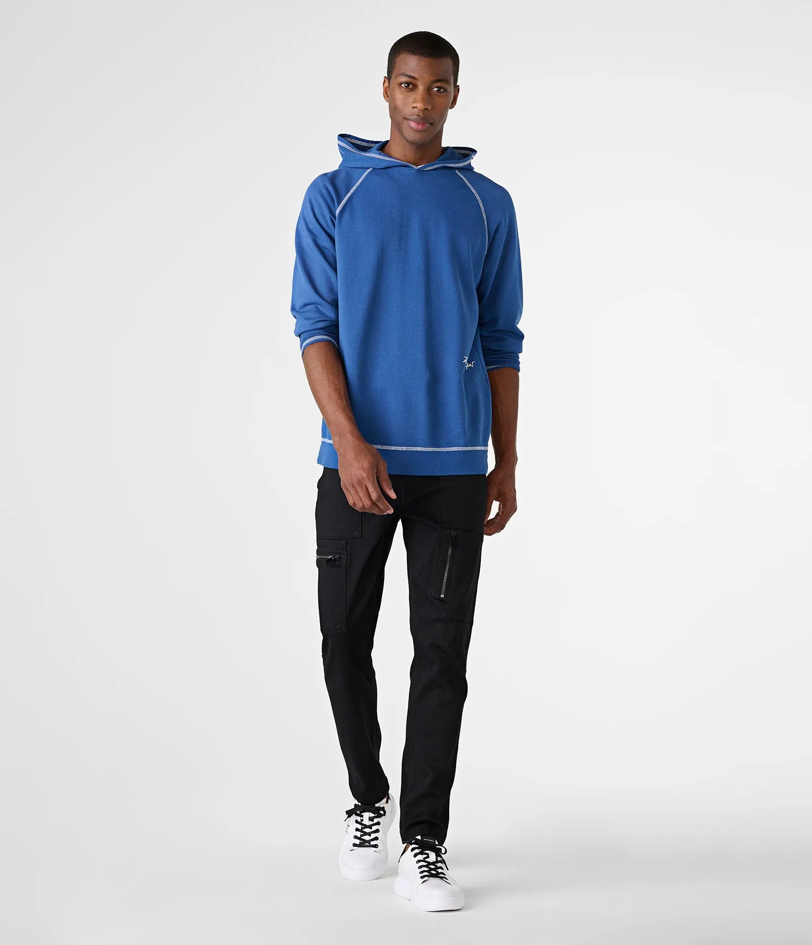 CONTRAST STITCHING RAGLAN SLEEVE HOODIE sold by Karl Lagerfeld Paris product image thumbnail 4