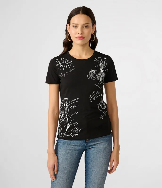 SPARKLE FASHION SKETCH TEE sold by Karl Lagerfeld Paris