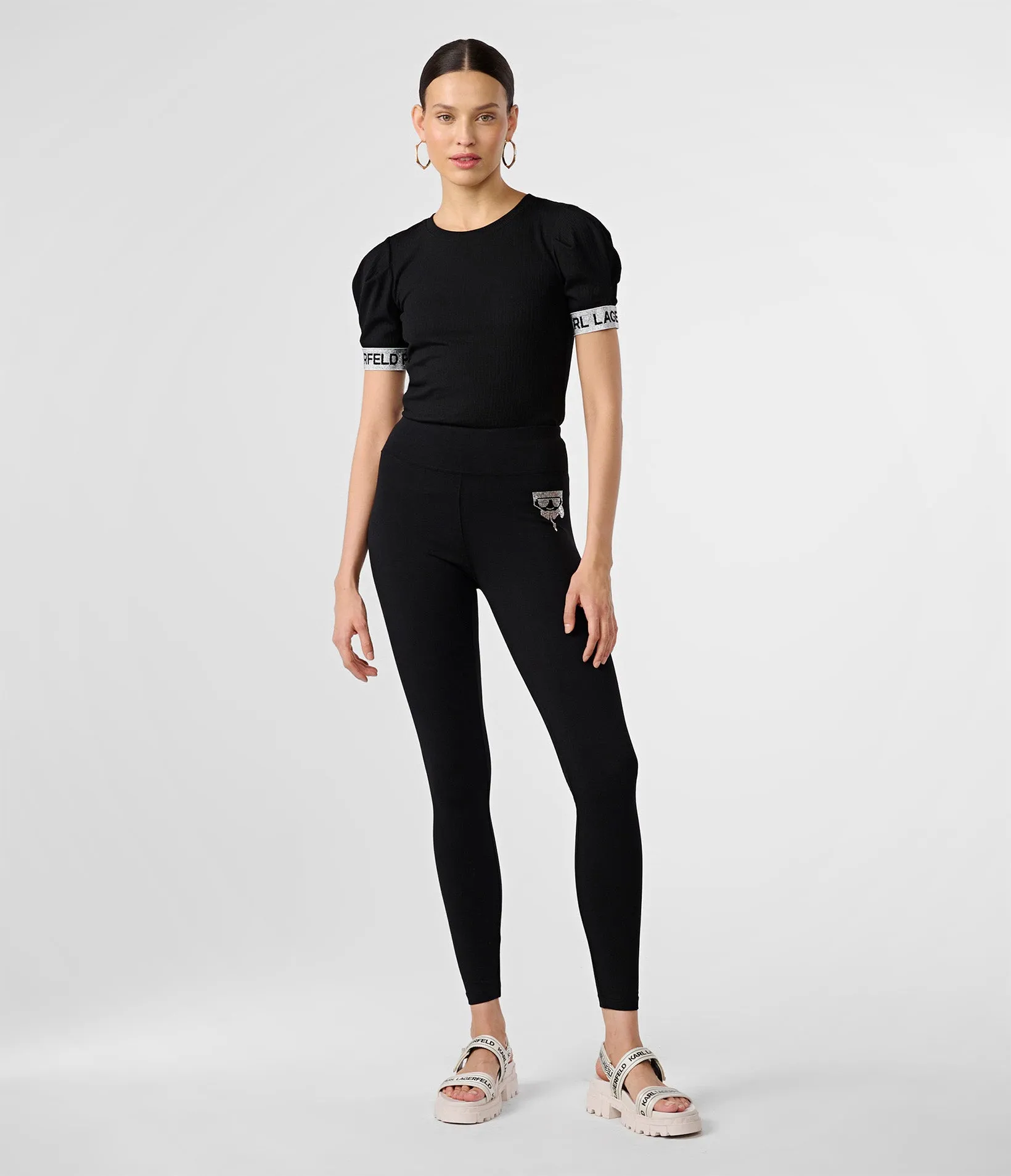 KARL HEAD SEQUIN LEGGING sold by Karl Lagerfeld Paris product image thumbnail 4