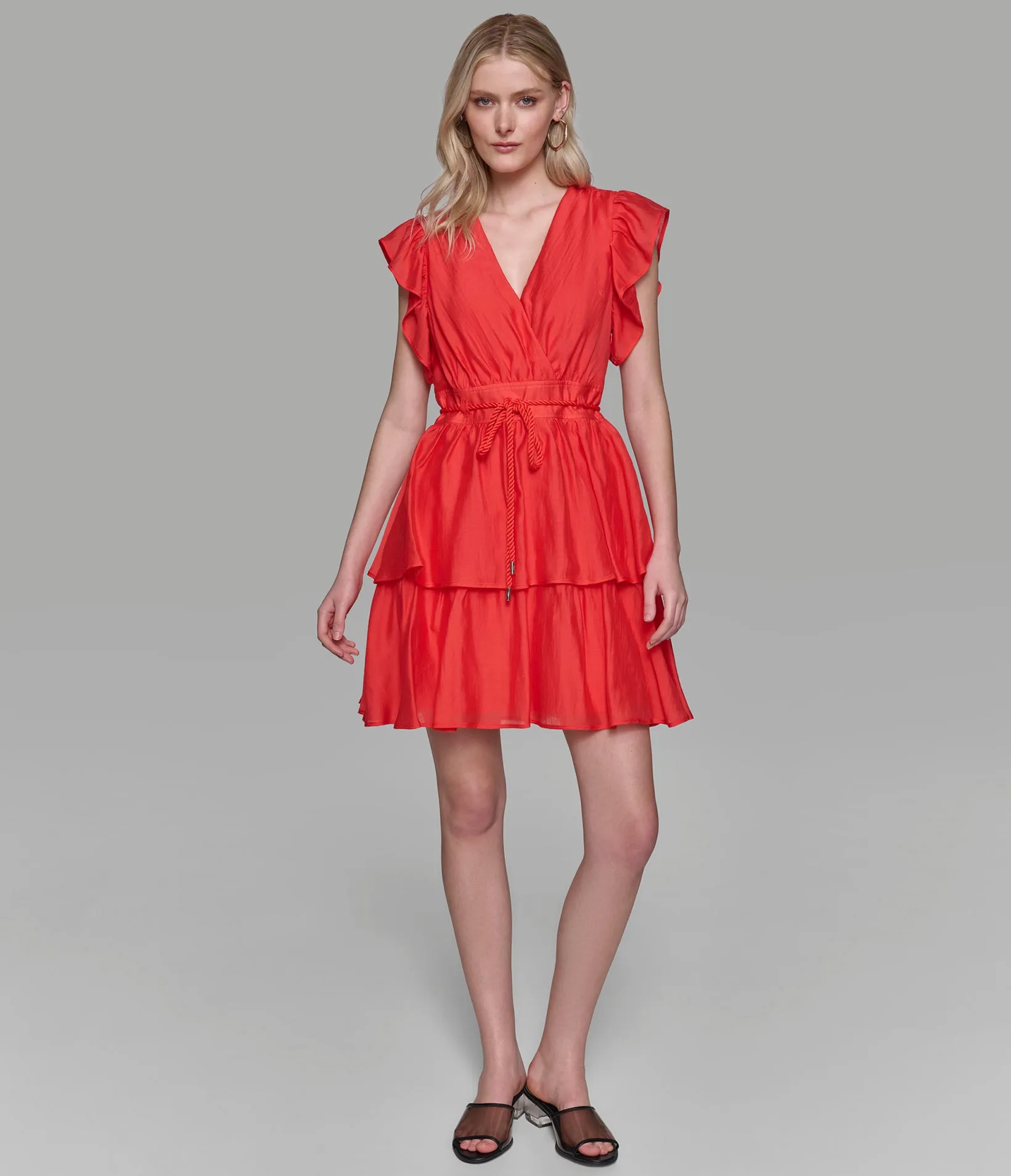 TIERED FIT & FLARE DRESS sold by Karl Lagerfeld Paris product image thumbnail 3