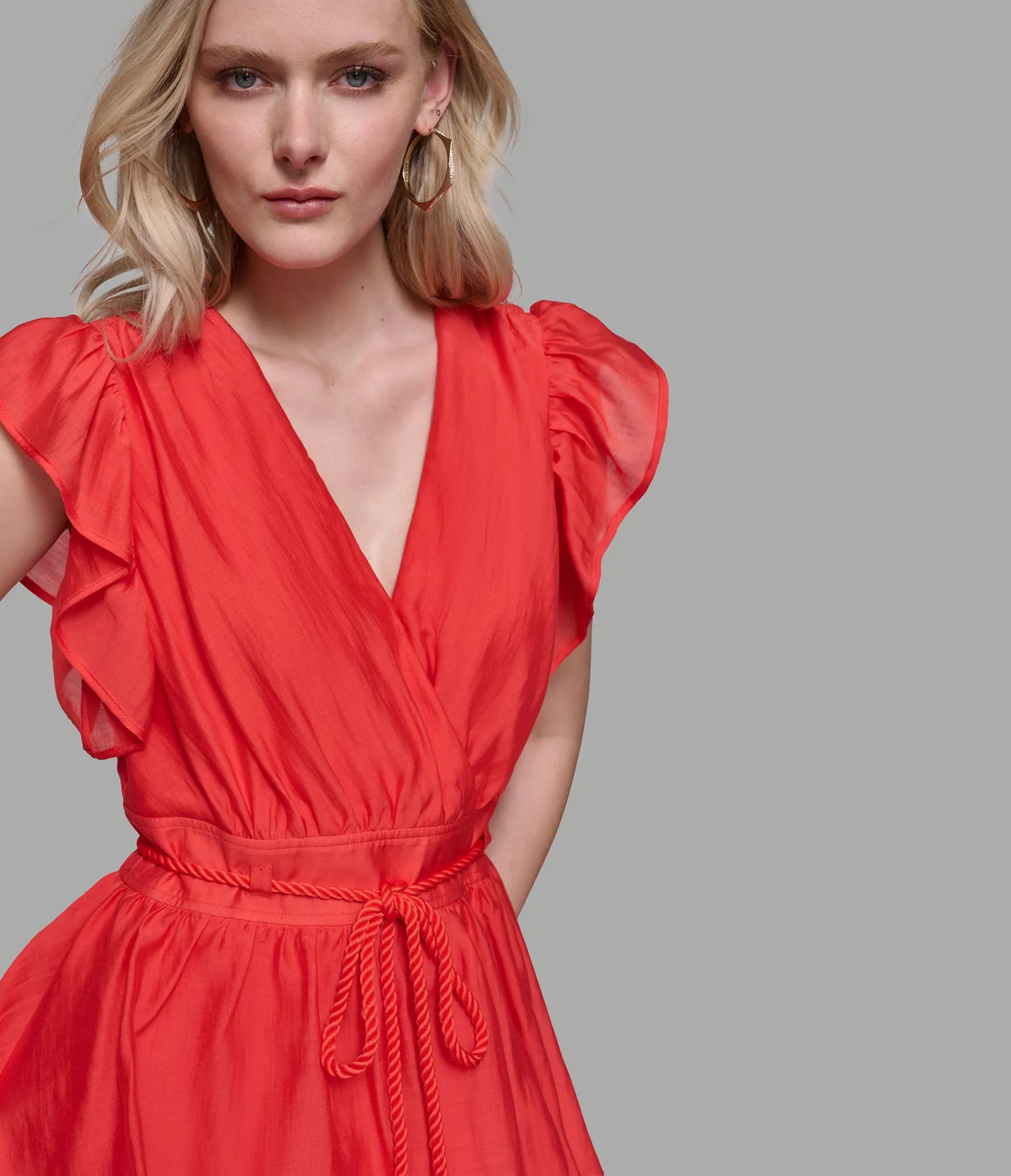 TIERED FIT & FLARE DRESS sold by Karl Lagerfeld Paris product image thumbnail 5