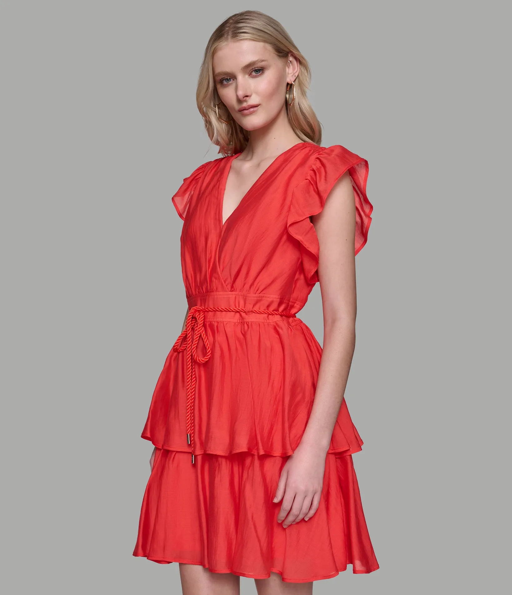 TIERED FIT & FLARE DRESS sold by Karl Lagerfeld Paris product image thumbnail 4