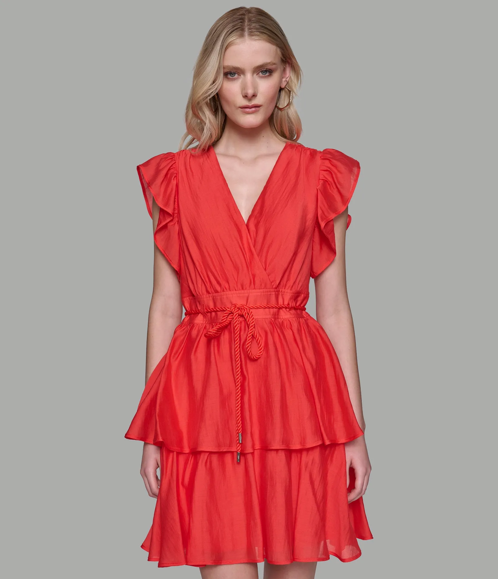 TIERED FIT & FLARE DRESS sold by Karl Lagerfeld Paris