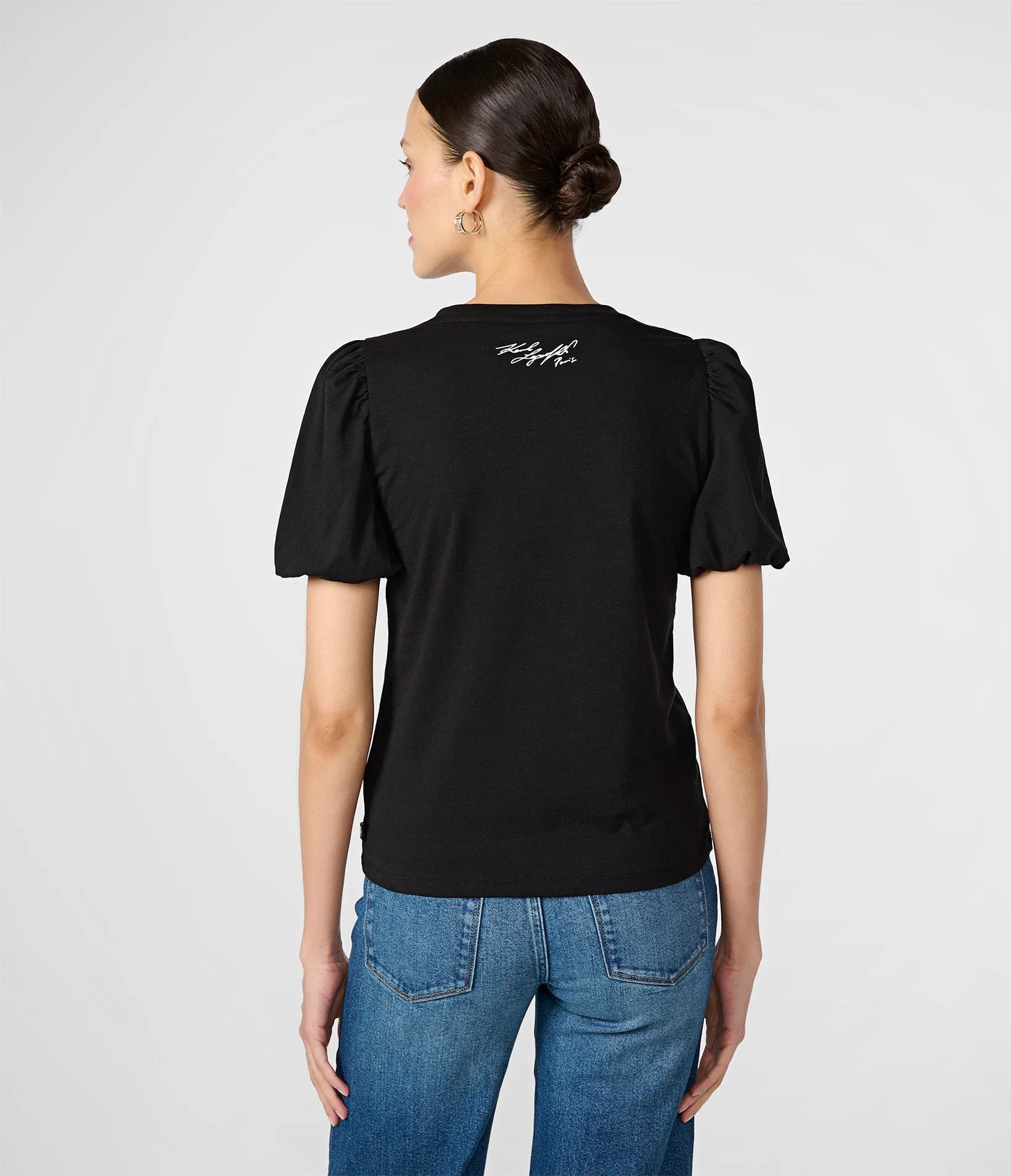 PUFF SLEEVE SEQUIN BONJOUR TEE sold by Karl Lagerfeld Paris product image thumbnail 2