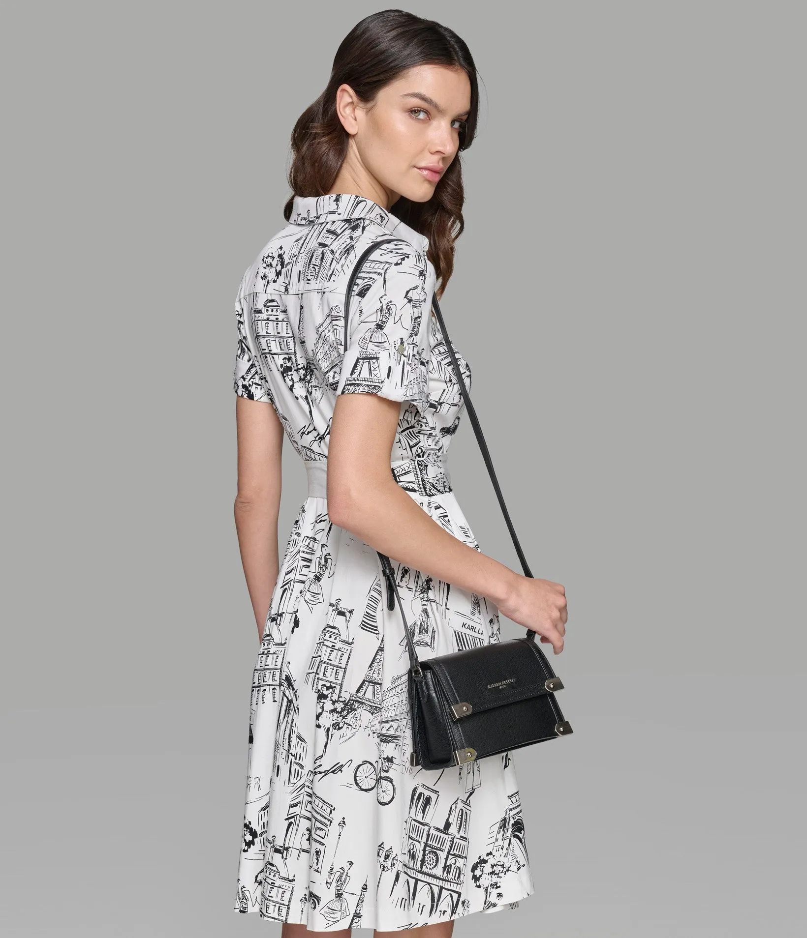 TOILE SKETCH SHIRT DRESS sold by Karl Lagerfeld Paris product image thumbnail 2