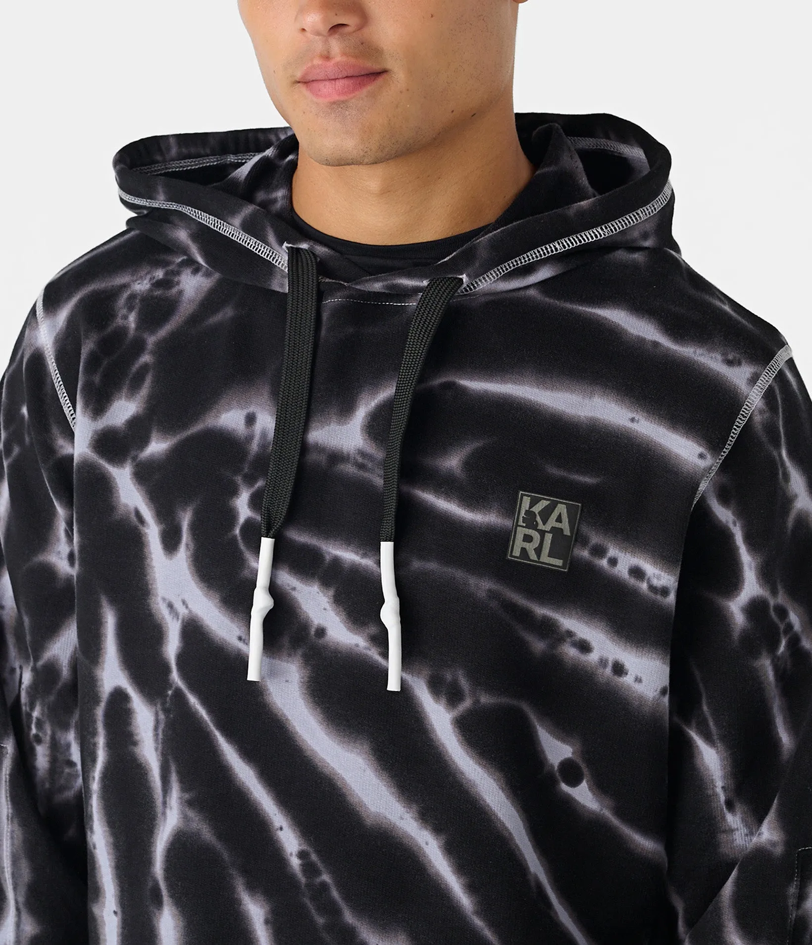 LOGO PATCH TIE DYE HOODIE sold by Karl Lagerfeld Paris product image thumbnail 5