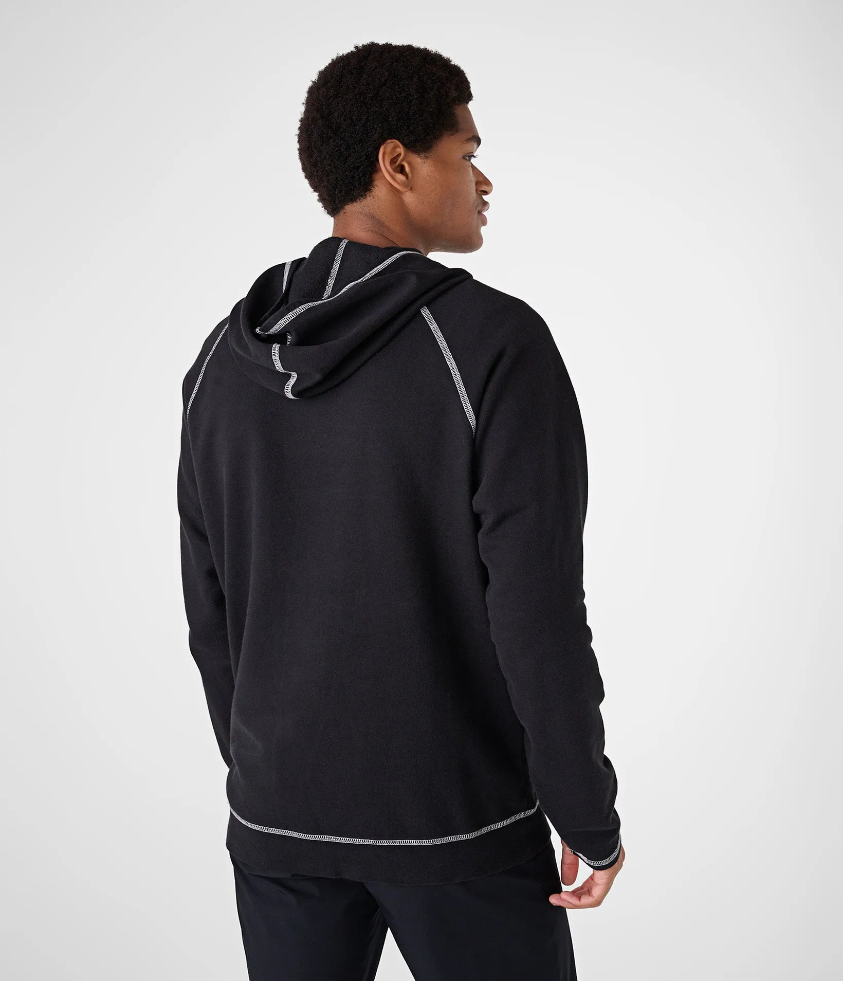 CONTRAST STITCHING RAGLAN SLEEVE HOODIE sold by Karl Lagerfeld Paris product image thumbnail 2
