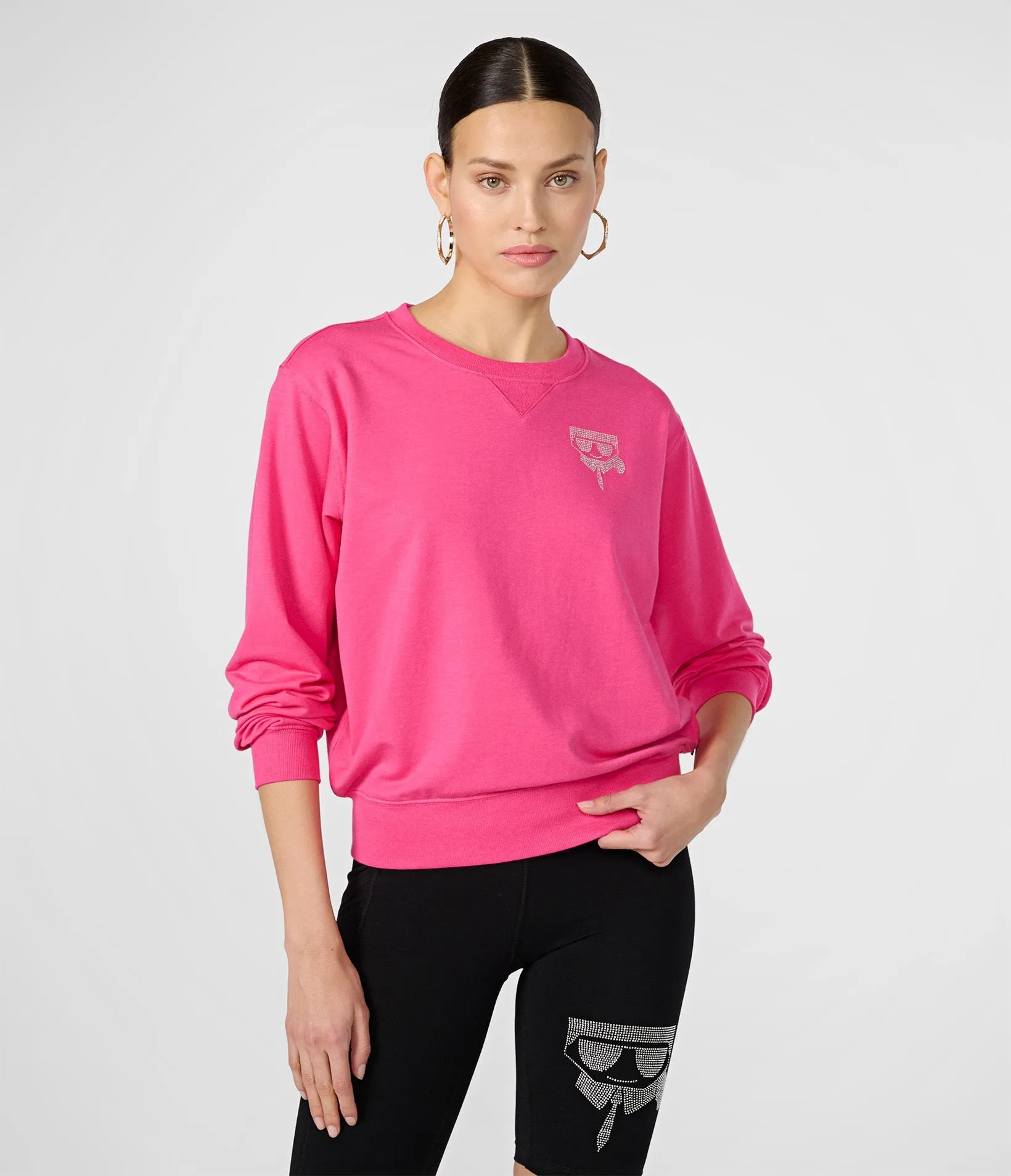 KARL SEQUIN HEAD SWEATSHIRT sold by Karl Lagerfeld Paris