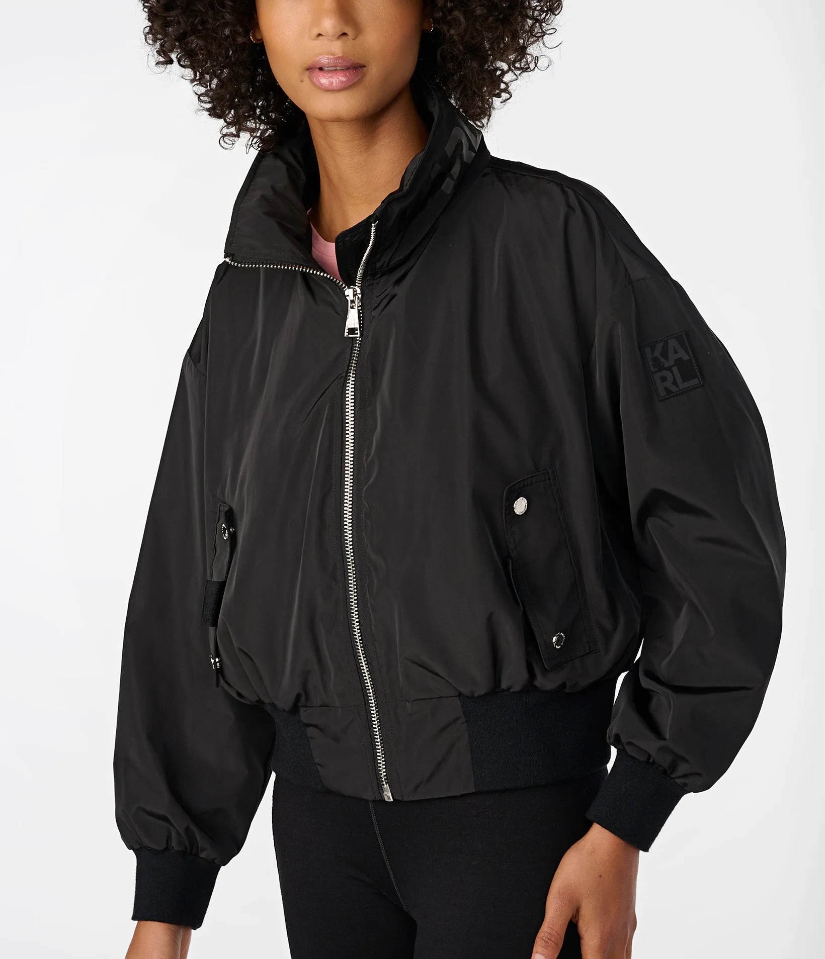 LOGO COLLAR BOMBER sold by Karl Lagerfeld Paris product image thumbnail 3