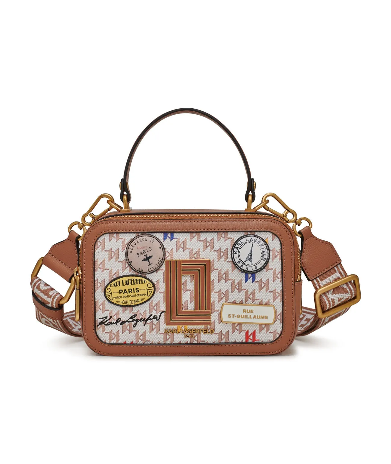 SIMONE HOUSE MONOGRAM PATCH CAMERA CROSSBODY sold by Karl Lagerfeld Paris