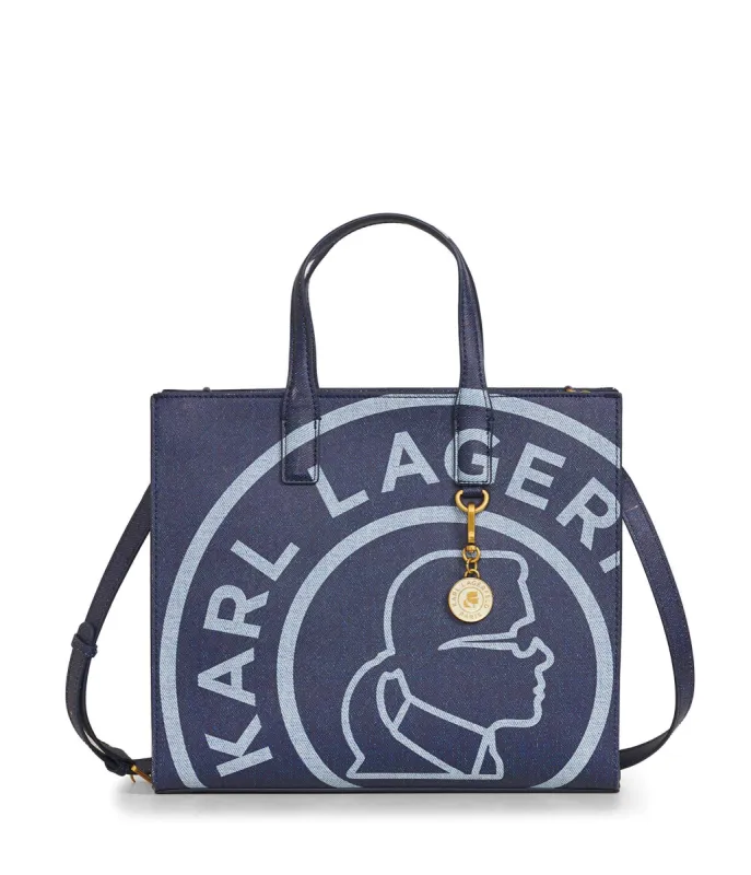 NOUVEAU EXPLODED LOGO PRINT SATCHEL sold by Karl Lagerfeld Paris