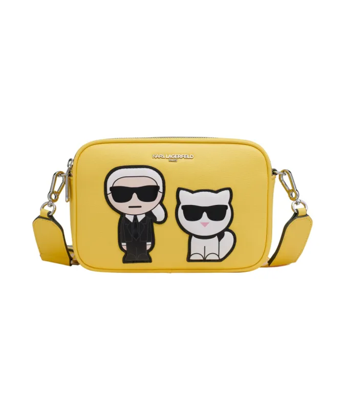 MAYBELLE ROUND HEAD DUO CAMERA CROSSBODY BAG sold by Karl Lagerfeld Paris
