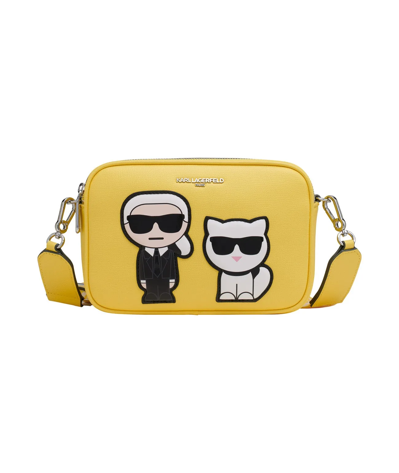 MAYBELLE ROUND HEAD DUO CAMERA CROSSBODY BAG sold by Karl Lagerfeld Paris