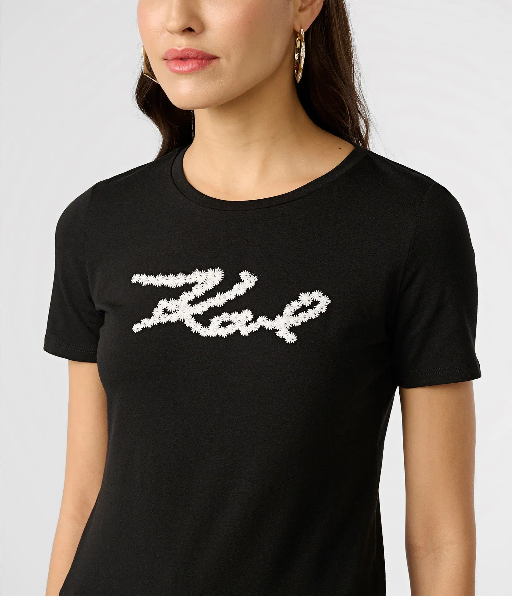 CONTRAST DAISIES LOGO TEE sold by Karl Lagerfeld Paris product image thumbnail 3