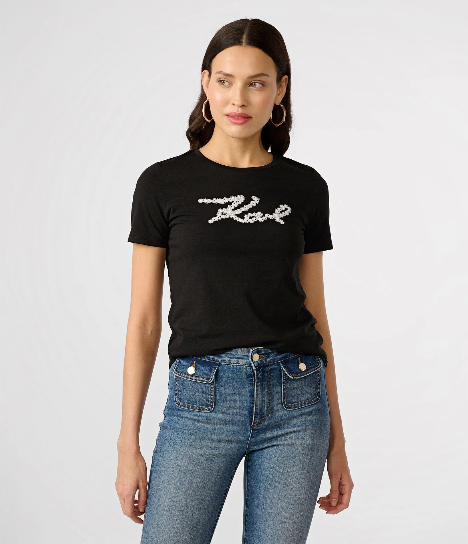 CONTRAST DAISIES LOGO TEE sold by Karl Lagerfeld Paris product image thumbnail 5