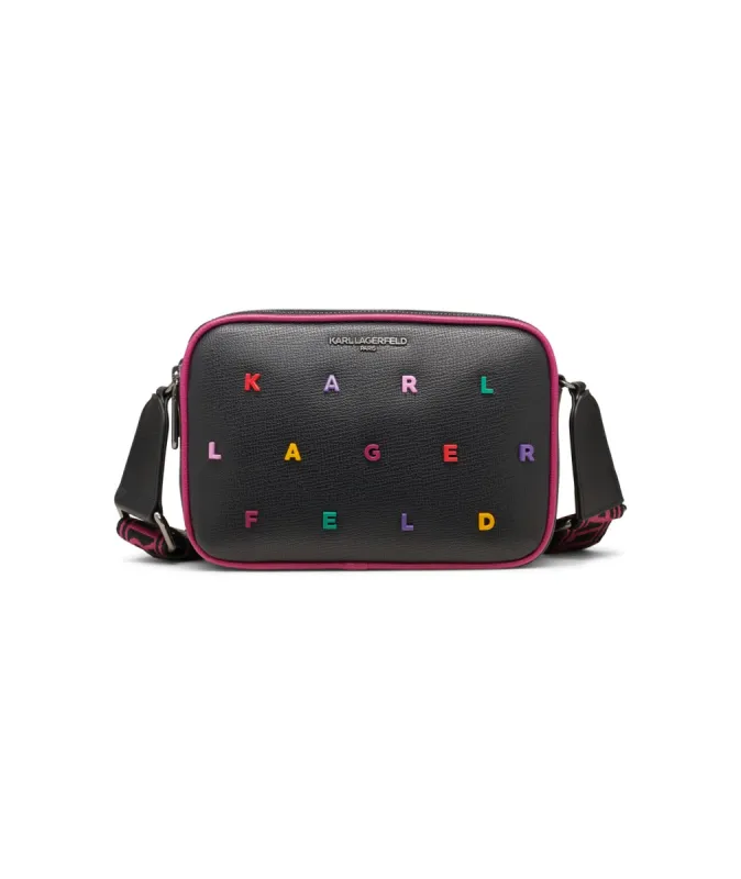 MAYBELLE LETTER CAMERA CROSSBODY BAG sold by Karl Lagerfeld Paris