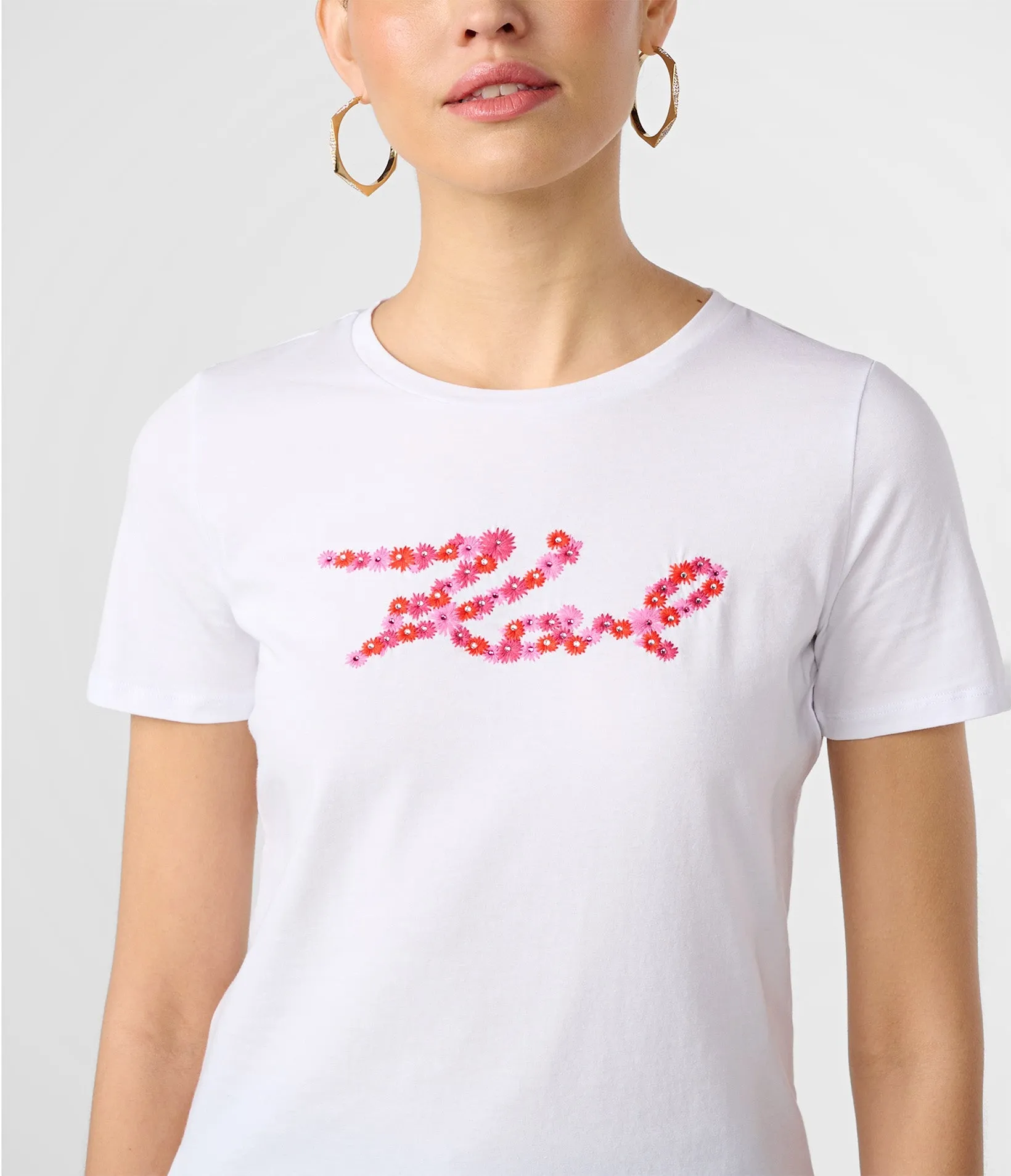 CONTRAST DAISIES LOGO TEE sold by Karl Lagerfeld Paris product image thumbnail 3
