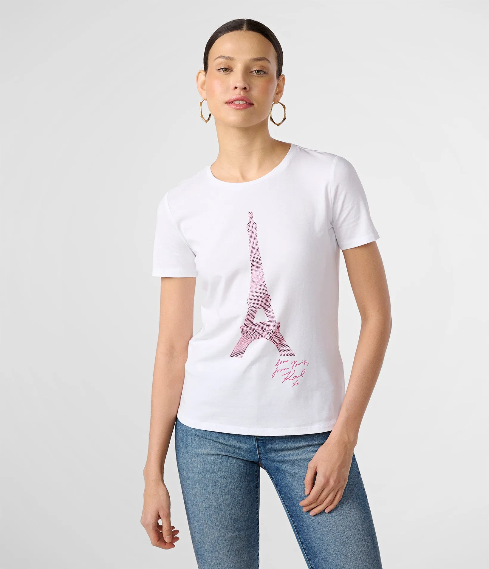 SEQUIN EIFFEL TOWER TEE sold by Karl Lagerfeld Paris