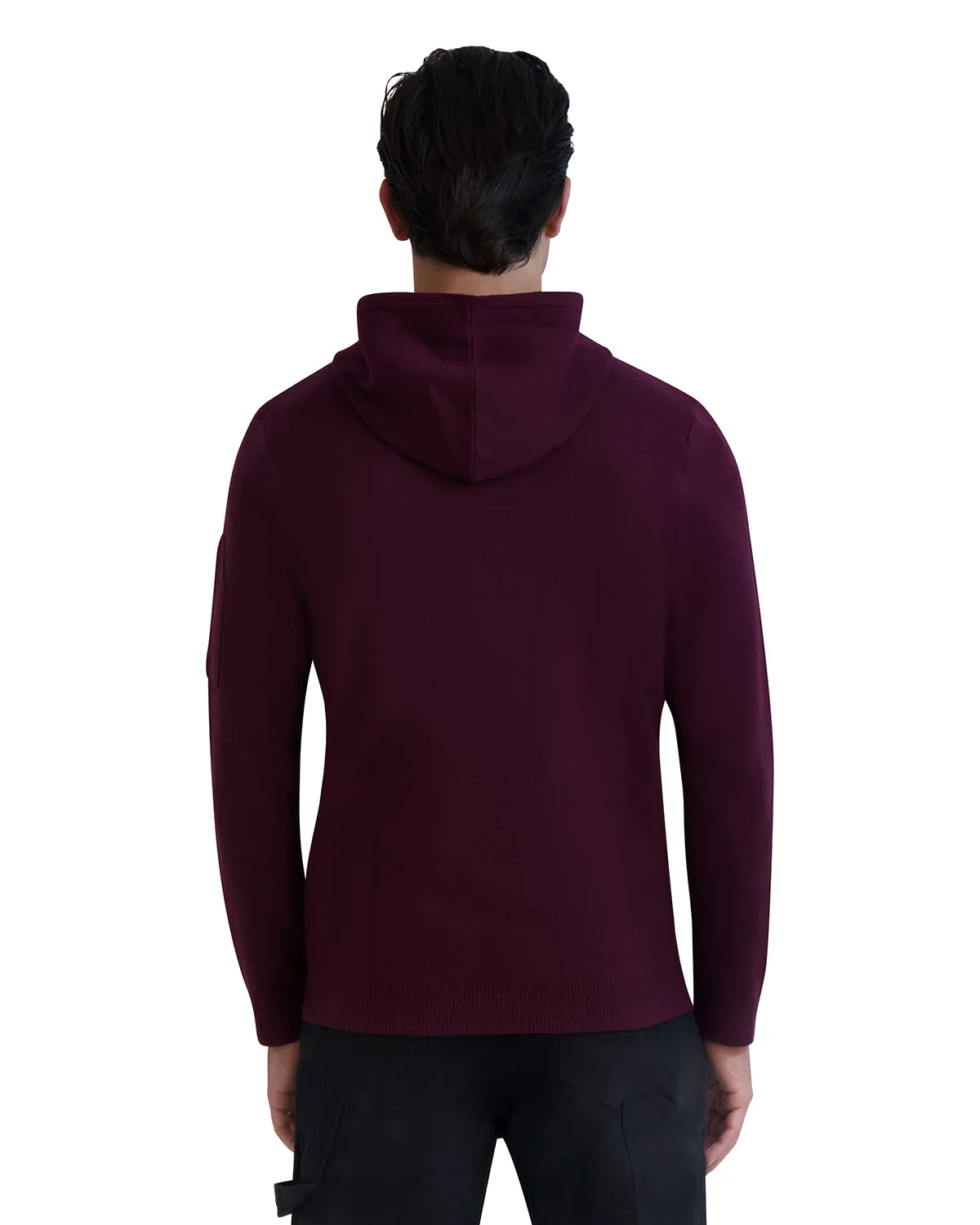 SWEATER HOODIE WITH ZIPPER ON SLEEVE sold by Karl Lagerfeld Paris product image thumbnail 3