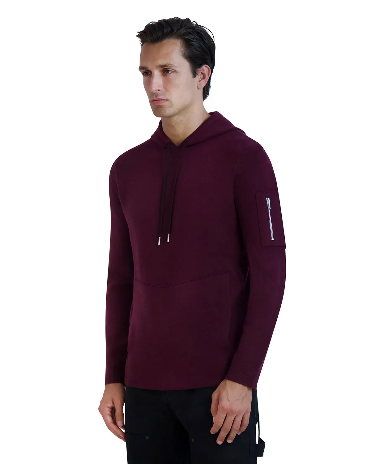 SWEATER HOODIE WITH ZIPPER ON SLEEVE sold by Karl Lagerfeld Paris product image thumbnail 2