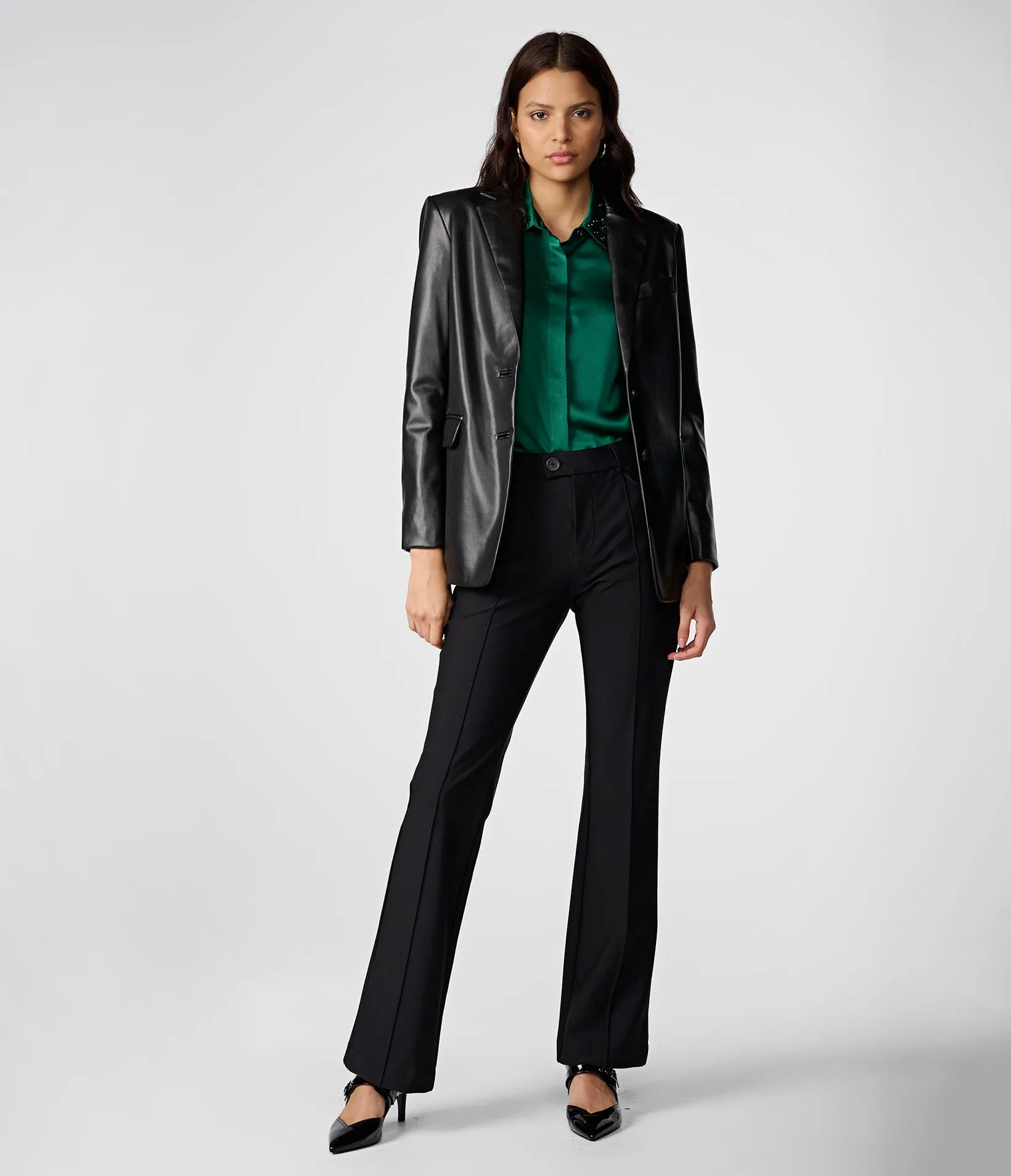 FAUX LEATHER BLAZER sold by Karl Lagerfeld Paris product image thumbnail 4